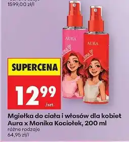 Biedronka Mgiełka do ciała i włosów dla kobiet Aura x Monika Kociołek, 200 ml oferta