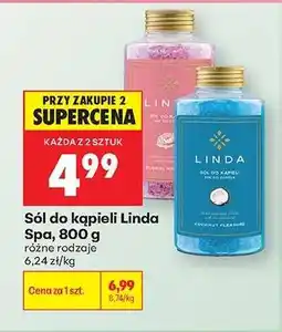 Biedronka Sól do kąpieli Linda Spa, 800 g oferta