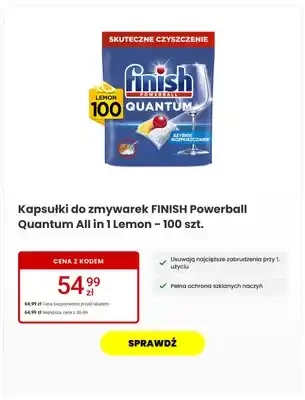 Kapsułki do zmywarek FINISH Powerball Quantum All in 1 Lemon