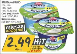 Słoneczko Śmietana primo 12%, 18% zott oferta