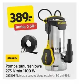 Jula Pompa zanurzeniowa STANLEY 275l/min 1100W oferta