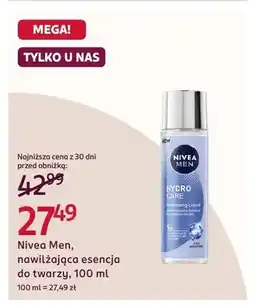 Rossmann Nawilżająca esencja do twarzy Nivea Men oferta