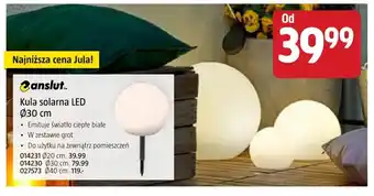 Kula solarna LED anslut Ø40cm