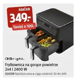 Jula Frytkownica na gorące powietrze Bright 2x4l 2400W oferta