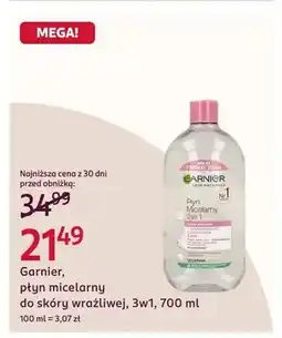 Rossmann Płyn micelarny do skóry wrażliwej 3w1 Garnier oferta