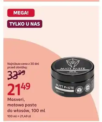 Rossmann Matowa pasta do włosów Masveri oferta
