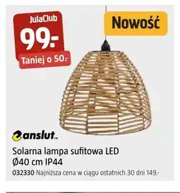 Jula Solarna lampa sufitowa LED anslut Ø40cm IP44 oferta