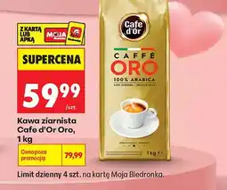 Biedronka Kawa ziarnista Cafe d'Or Oro 100% Arabica oferta
