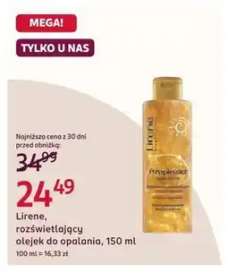 Rossmann Rozświetlający olejek do opalania Lirene oferta