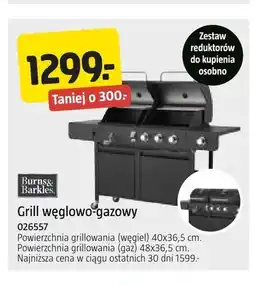Jula Grill węglowo-gazowy Burns & Barkles oferta