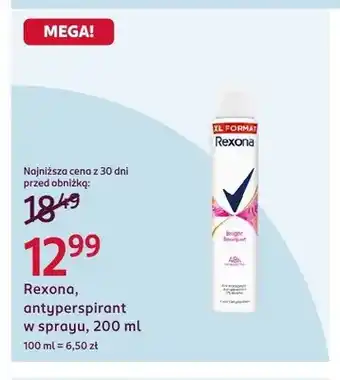 Rossmann Antyperspirant w sprayu Rexona oferta