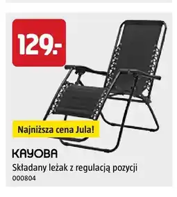 Jula Składany leżak z regulacją pozycji KAYOBA oferta