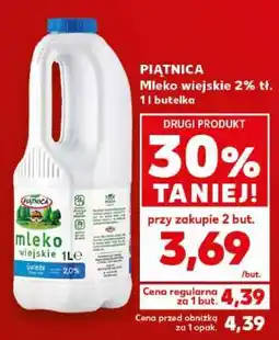 Kaufland PIĄTNICA Mleko wiejskie 2% tł. 1l butelka oferta