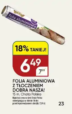 Chata Polska Folia aluminiowa z tłoczeniem dobra nasza! oferta