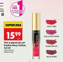 Biedronka Tint w płynie do ust Eveline Kissy Tattoo, 4,5 ml oferta