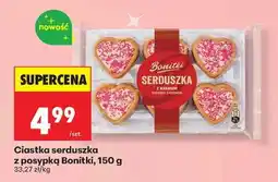 Biedronka Ciastka serduszka z posypką Bonitki, 150 g oferta