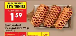 Biedronka Ciastko duet truskawkowy 94 g oferta
