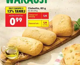 Biedronka Ciabatta 80 g oferta
