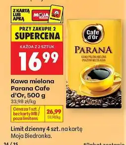 Biedronka Kawa mielona Parana Cafe d'Or, 500 g oferta