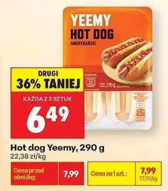 Biedronka Hot dog Yeemy 290 g oferta