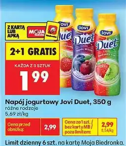 Biedronka Napój Jogurtowy Jovi Duet 350 g oferta