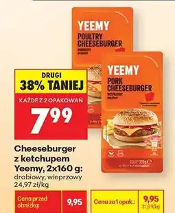 Biedronka Cheeseburger z ketchupem Yeemy, 2x160 g oferta