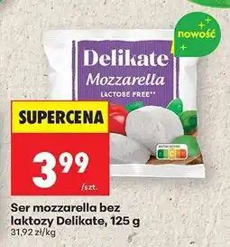 Biedronka Ser mozzarella bez laktozy Delikate, 125 g oferta