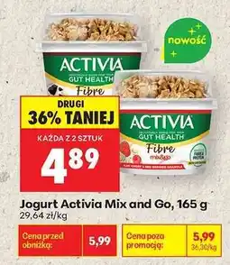 Biedronka Jogurt Activia Mix and Go, 165 g oferta