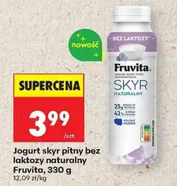 Biedronka Jogurt skyr pitny bez laktozy naturalny Fruvita, 330 g oferta