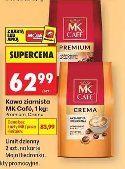 Biedronka Kawa ziarnista MK Café, 1 kg oferta