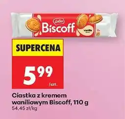 Biedronka Ciastka z kremem waniliowym Biscoff, 110 g oferta