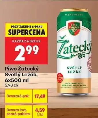 Biedronka Piwo Žatecký Světlý Ležák 6x500 ml oferta