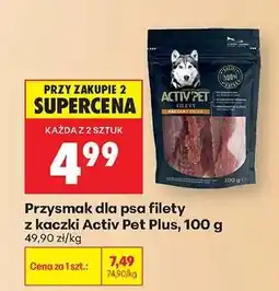 Biedronka Przysmak dla psa filety z kaczki Activ Pet Plus, 100 g oferta
