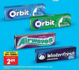 Biedronka Guma w drażotkach Orbit, Airwaves lub Winterfresh, 14 g oferta