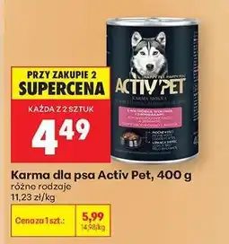 Biedronka Karma dla psa Activ Pet, 400 g oferta