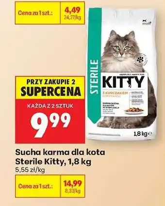 Biedronka Sucha karma dla kota Sterile Kitty 1,8 kg oferta