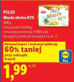 Lidl PILOS Masło ekstra 83% oferta