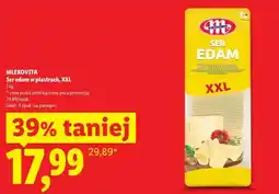 Lidl Mlekovita Ser edam w plastrach, XXL oferta