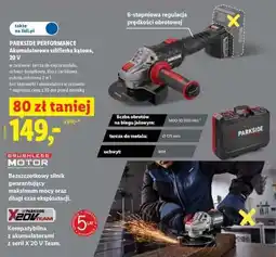 Lidl PARKSIDE PERFORMANCE Akumulatorowa szlifierka kątowa, 20 V oferta