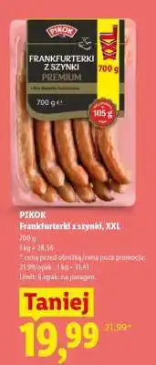 Lidl PIKOK Frankfurterki z szynki, XXL oferta