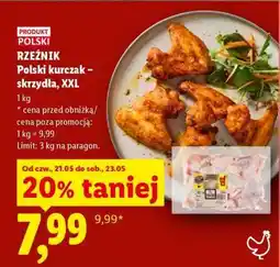 Lidl Rzeźnik Polski kurczak – skrzydła, XXL oferta