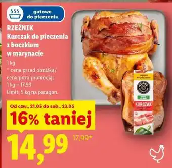 Lidl RZEŹNIK Kurczak do pieczenia z boczkiem w marynacie oferta