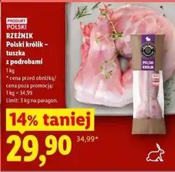 Lidl Rzeźnik Polski królik – tuszka z podrobami oferta