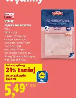 Lidl PIKOK Szynka konserwowa oferta