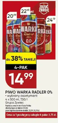 Chata Polska Piwo warka radler 0% grupa żywiec oferta