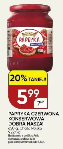 Chata Polska Papryka czerwona konserwowa dobra nasza! chata polska oferta