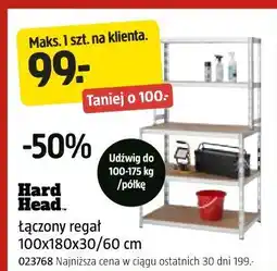 Jula Łączony regał 100x180x30/60 cm Hard Head oferta