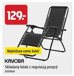 Jula Składany leżak z regulacją pozycji oferta