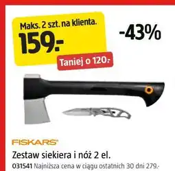 Jula FISKARS Zestaw siekiera i nóż 2 el oferta