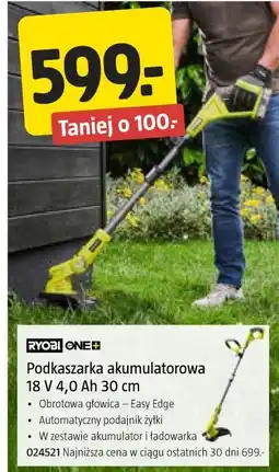 Jula Podkaszarka akumulatorowa 18 V 4,0 Ah 30 cm oferta